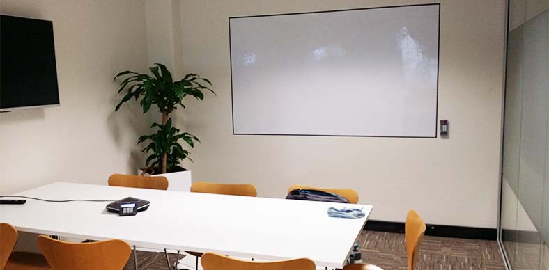meeting room self adhesive whiteboard at UNICEF sydney cbd office