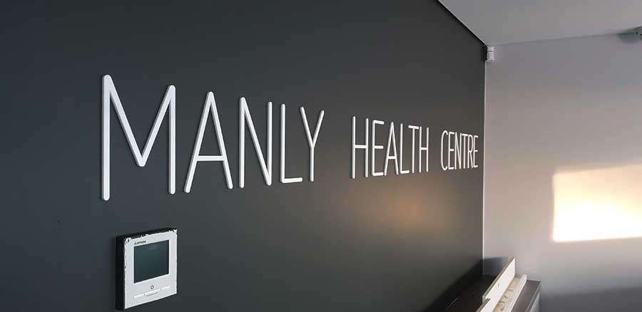 3D-acrylic-sign-Manly-Health-Centre-Sydney