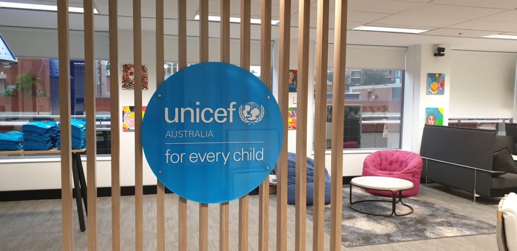 reception-sign-3d-acrylic-2020-unicef-sydney